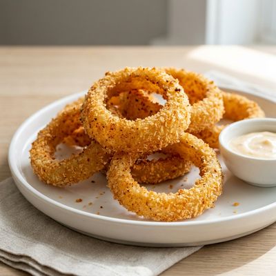 Appetizer Oven Baked Onion Rings