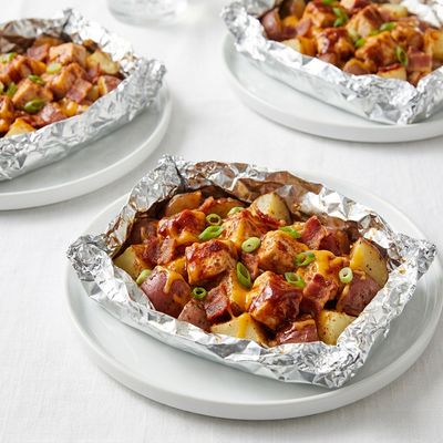 Barbecue Bacon Chicken Foil Packs